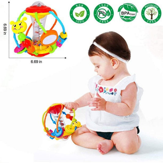 Baby Toys 6-12 Months Baby Rattle Activity Ball, Grip and Spin Rattle, Crawling Educational Toys