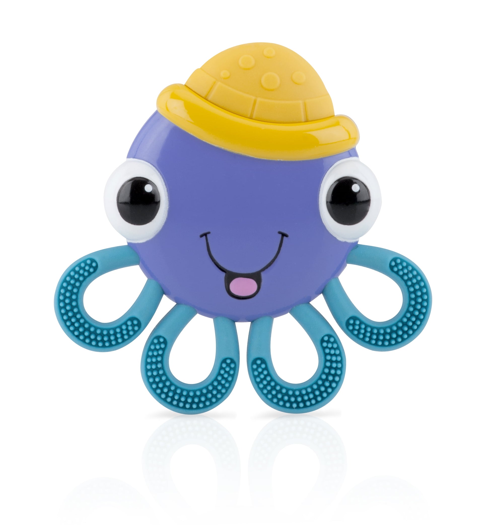 (2 pack) Nuby Vibe-eez Vibrating Teether for Babies, Purple Octopus Design