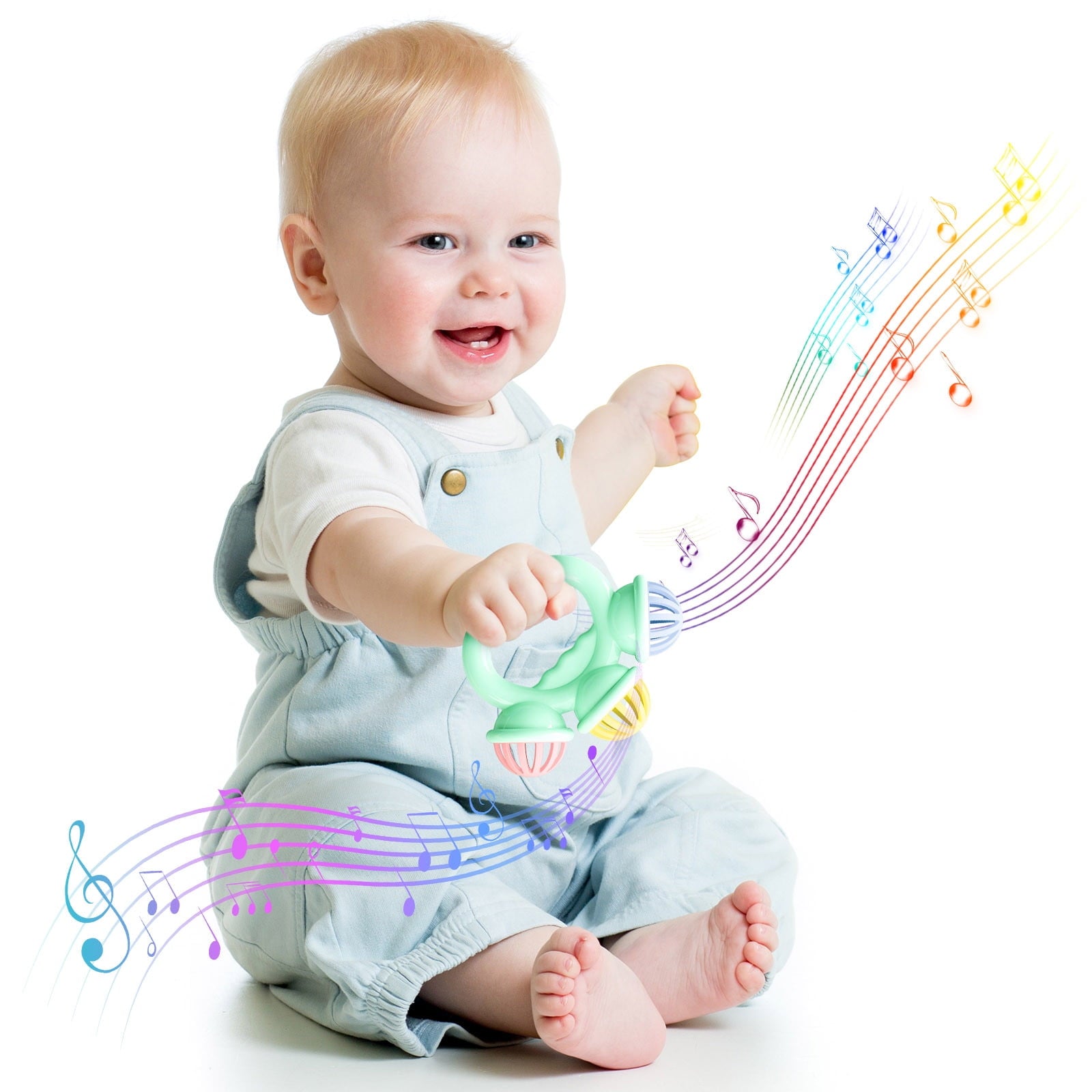 Luoshdecor Soothing Fun Toys Jingle Bells Rattles Toys Shaking Bells Small Jingle Music Instruments for Kids