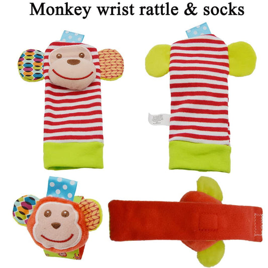 Baby Rattle Socks & Wrist Rattles for Babies 0-6 Months, Baby Toys 0-3-6-12 Months, Foot Rattles Sock for Newborn Toys, Soft Baby Rattles for Boy Girl Present Gift