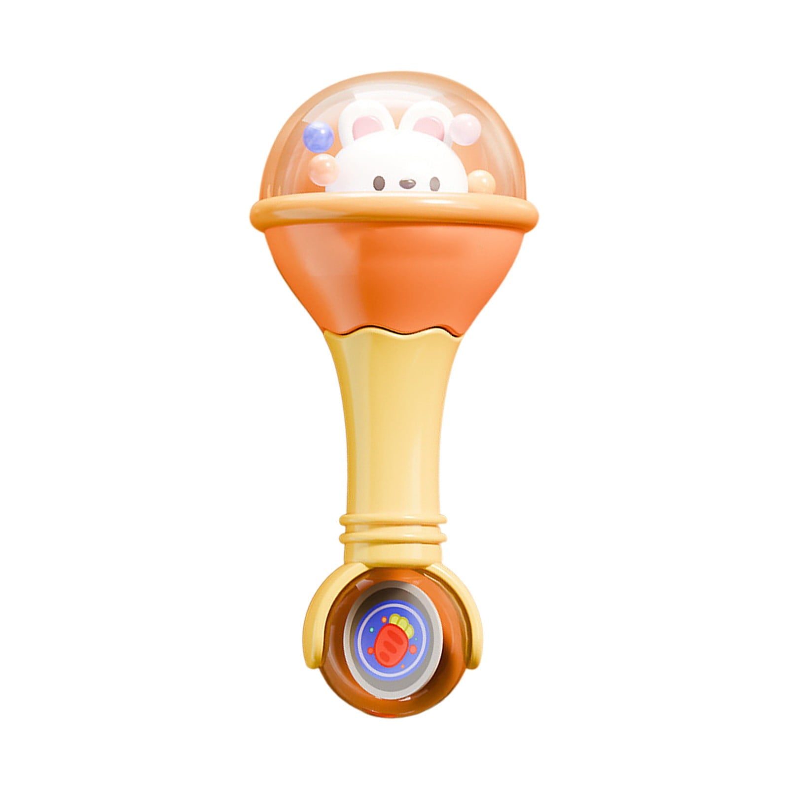 Luoshdecor Educational Handheld Rattle with Bell for Newborns and Boy Girl，Early Learning Grasp for Boys Girl