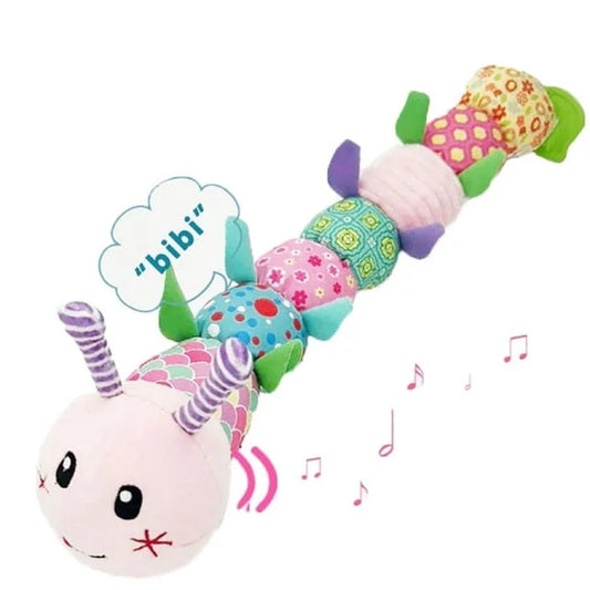 Adakot Baby Toys 6-12 Months, Musical Caterpillar Infant Toy with Multi-Sensory Crinkle, Rattle and Textures, Learning Activity Toys Gifts for Newborn 1 2 Year Old Boys Girls
