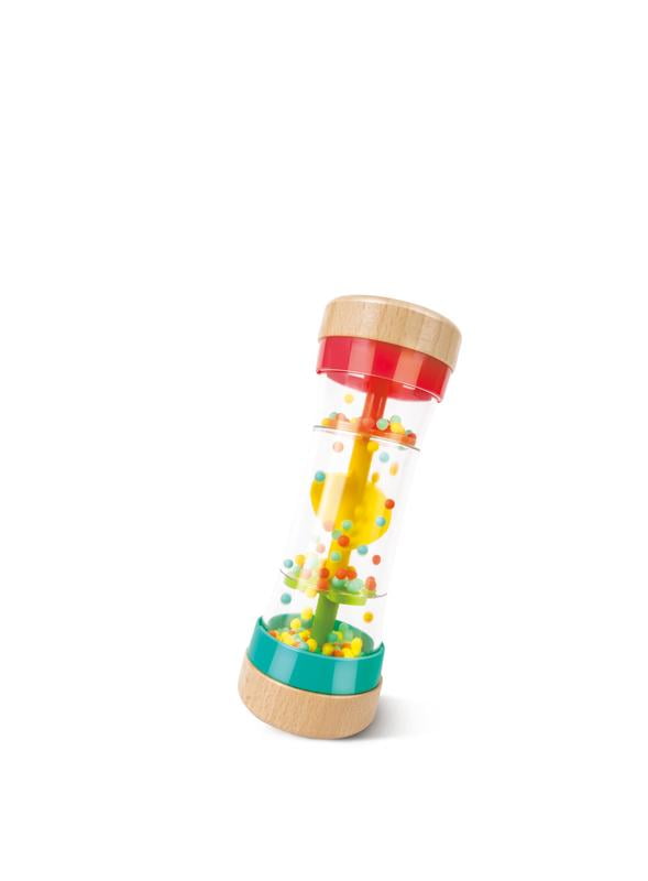 (2 pack) Hape Rainbow Stick Shake Beaded Raindrops, Infant Sensory Rattle Toy, Unisex Child Ages 0M+, Plastic