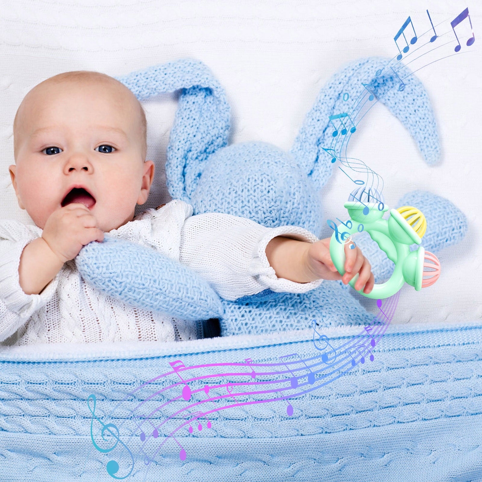 Luoshdecor Soothing Fun Toys Jingle Bells Rattles Toys Shaking Bells Small Jingle Music Instruments for Kids