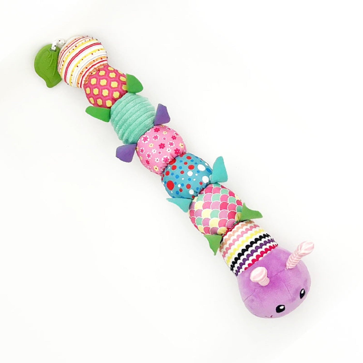 Adakot Baby Toys 0-6 Months, Musical Caterpillar Infant Toy with Multi-Sensory Crinkle, Rattle and Textures, Learning Activity Toys Gifts for Newborn 1 2 Year Old Boys Girls, Purple