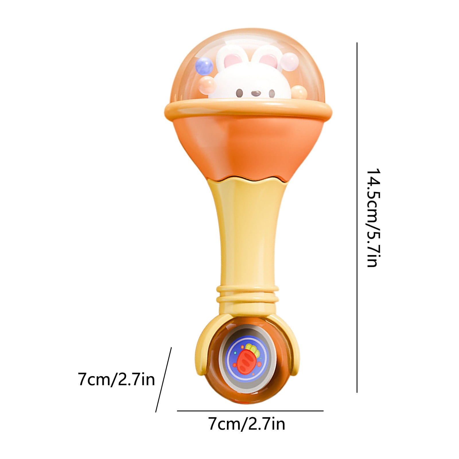 Luoshdecor Educational Handheld Rattle with Bell for Newborns and Boy Girl，Early Learning Grasp for Boys Girl