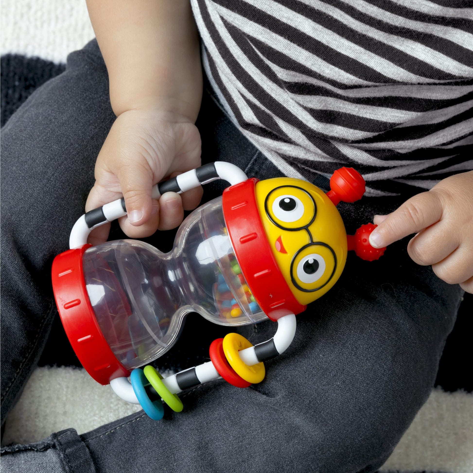 Baby Einstein Cal’s Sensory Shake-up Activity Rattle, Ages 3+ Months