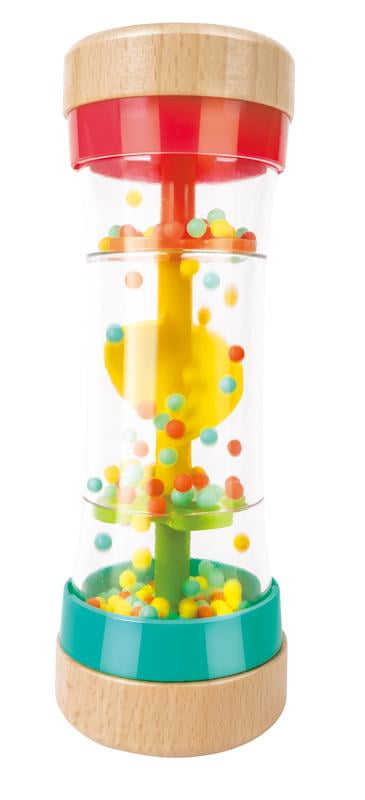 (2 pack) Hape Rainbow Stick Shake Beaded Raindrops, Infant Sensory Rattle Toy, Unisex Child Ages 0M+, Plastic
