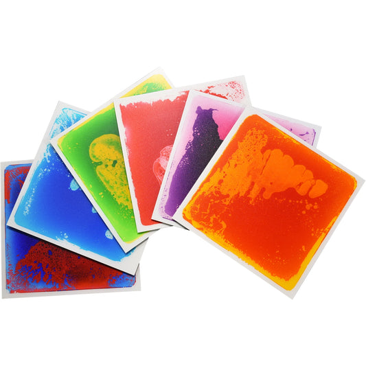 Art3d 20 in. x 20 in. 6-color Exercise Mat Liquid Encased Floor Playmat Kids Safety Play Floor Tile (6-Pack)
