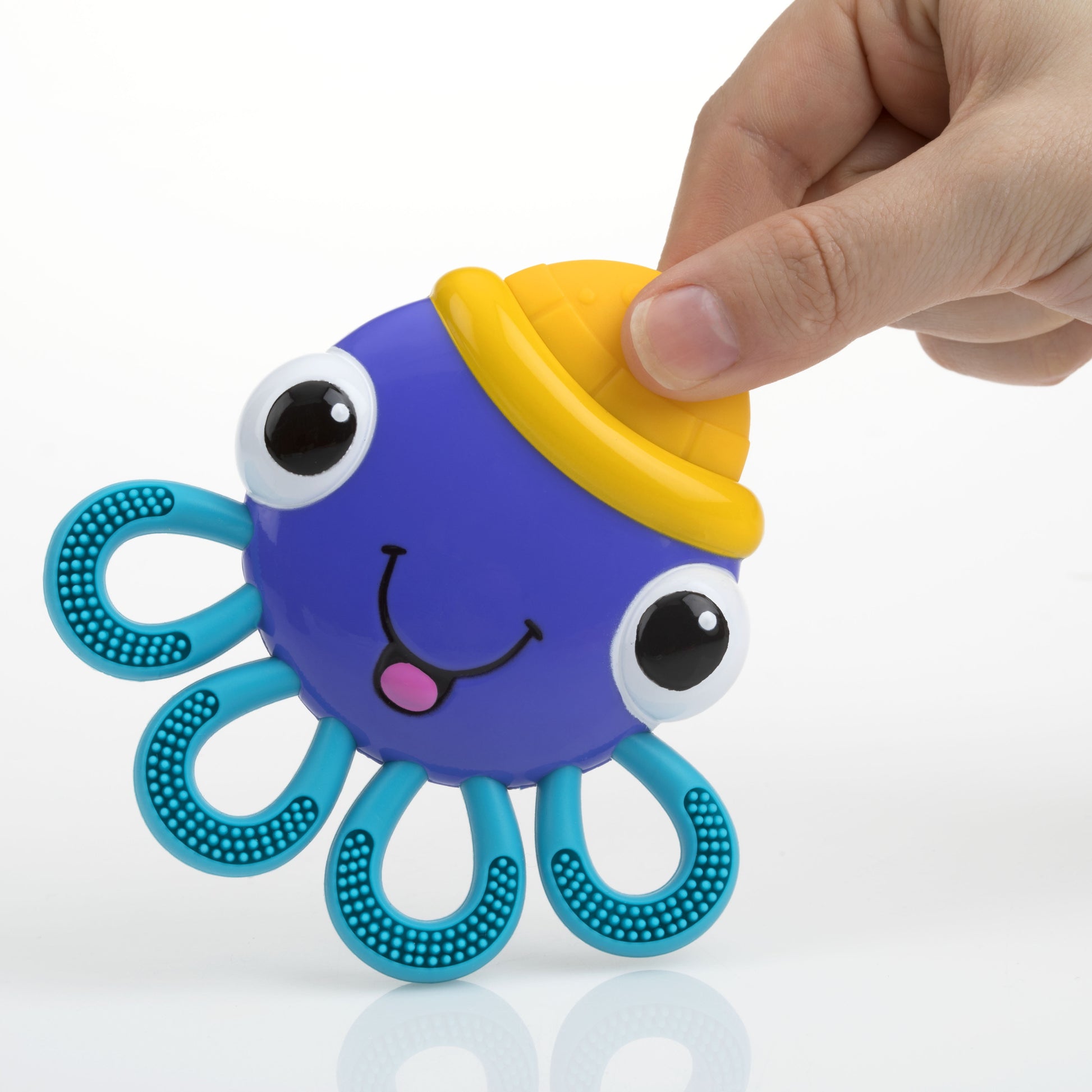 (2 pack) Nuby Vibe-eez Vibrating Teether for Babies, Purple Octopus Design