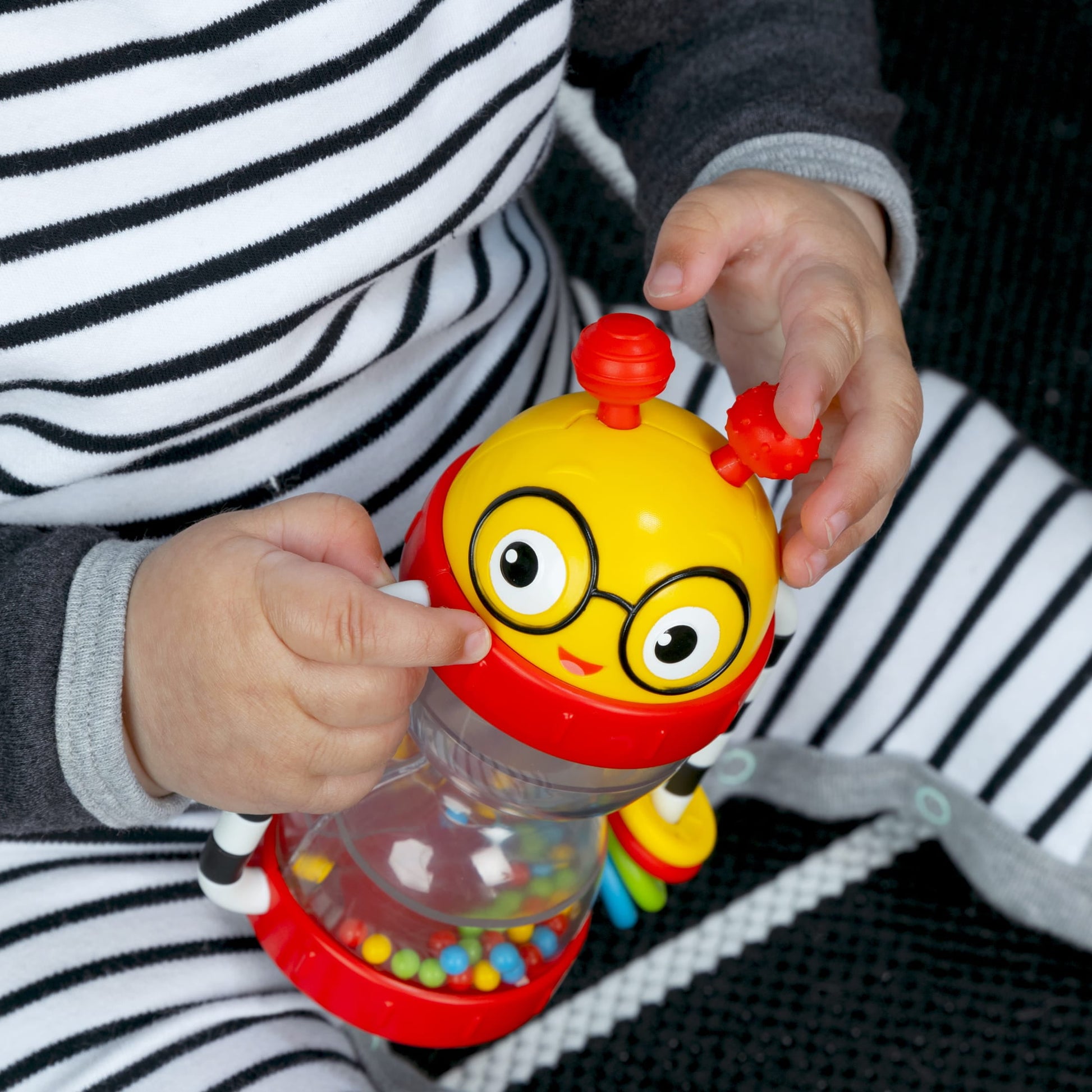 Baby Einstein Cal’s Sensory Shake-up Activity Rattle, Ages 3+ Months